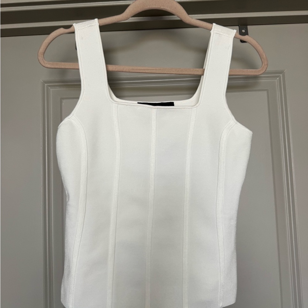 NWT White House Black Market White Square-Neck Tank
